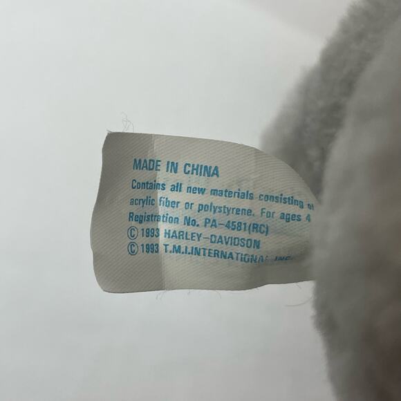 Harley-Davidson Bulldog Plush with Faux Leather Hat - Picture 10 of 10